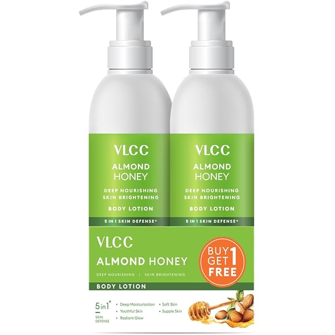 Almond Honey Deep Nourishing & Skin Brightening Body Lotion - 350 ml (Pack of 2) | Moisturizes, Nourishes & Brightens Skin | Enriched with Almond Oil & Honey | Non-Greasy, Lightweight Formula